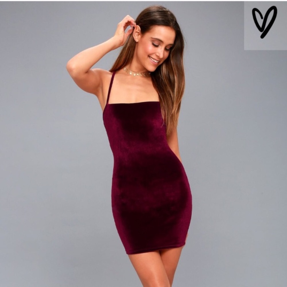 Lulus Velvet bodycon dress